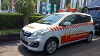 Mobil Ertiga Ambulans dipamerkan di Gaikindo Indonesia International Commercial Vehicle Expo (GIICOMVEC) 2018. Foto: Khairul Imam Ghozali