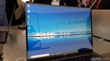 Bicara spesifikasi, MateBook X Pro punya hardware mumpuni.  Foto: Achmad Rouzni Noor II/detikINET