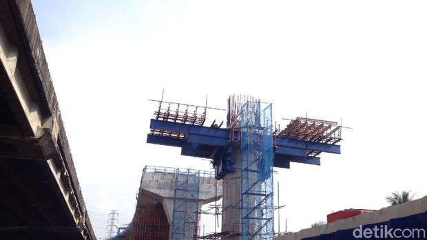 Konstruksi layang proyek tol Becakayu belum dimulai