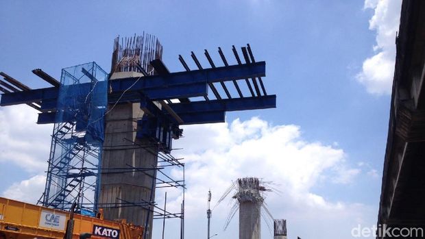 Konstruksi layang proyek tol Becakayu belum dimulai