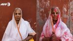 Before-After Kaum Janda yang Ikuti Festival Warna di India Utara Before-After Kaum Janda yang Ikuti Festival Warna di India Utara