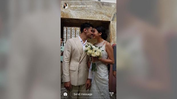 Momen pernikahan Chicco Jerikho dan Putri Marino.