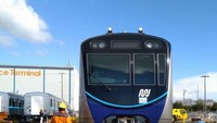 Kereta MRT pertama saat akan dikirim dari Jepang. Foto: Dok. PT MRT Jakarta