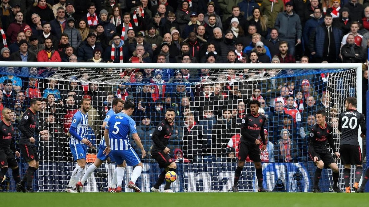 Babak pertama Brighton & Hove Albion vs Arsenal (Foto: Tony OBrien/Reuters)