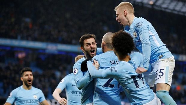 Manchester City hanya butuh satu kemenangan untuk mengunci titel Liga Inggris.