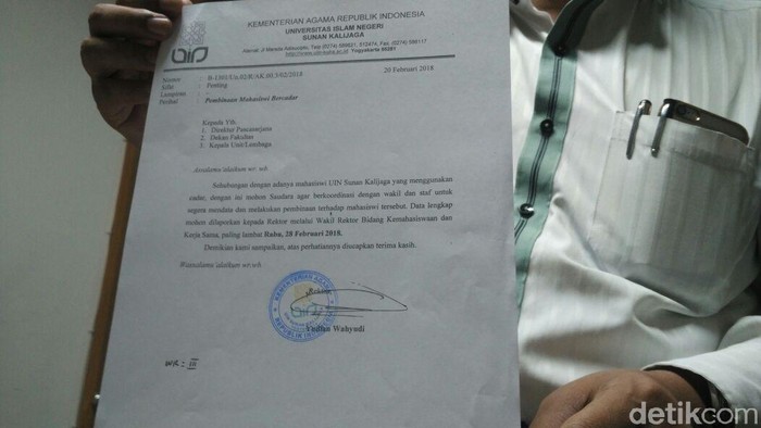 Isi Surat Rektor Uin Sunan Kalijaga Soal Pembinaan Mahasiswi Bercadar