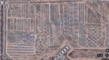 Ini bukan pameran dirgantara maupun bandara, namun justru merupakan makam dari pesawat yang berada di Arizona, AS. Foto: istimewa