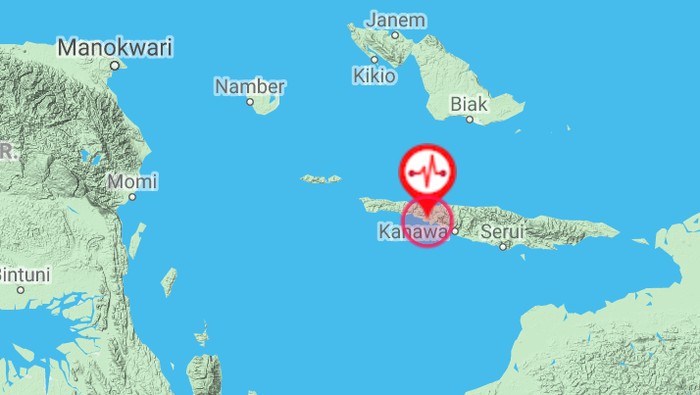 pusat gempa yapen