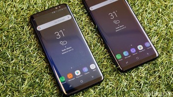 Galaxy S9 dan Galaxy S8. Foto: Rachman Haryanto/detikcom