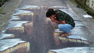Foto: Bermain di Kampung 3 Dimensi Rembang