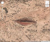 Penampakan bibir raksasa pada Google Earth di Darfur (Istimewa)