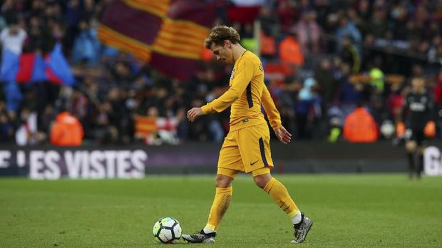 Antoine Griezmann dirumorkan bakal meninggalkan Atletico Madrid ke Barcelona. (