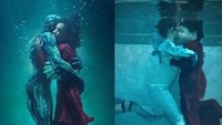 Muka nahan napas si kecil saat mengikuti foto ikonik The Shape of Water bikin ketawa ya? (Dok. Instagram/dontcallmeoscar)