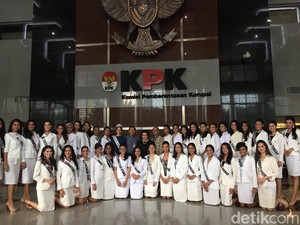 Di KPK, Puteri Indonesia Dikenalkan soal Perempuan Antikorupsi