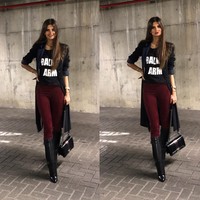 Kaki jenjang Aleksandra menjadi kelebihan wanita berambut panjang ini. Aleksandra juga selalu memakai busana fashion terkini dari brand Hermes, Balmain, hingga Chanel. (Foto: Instagram)