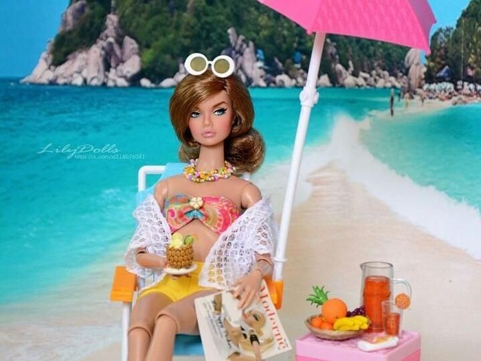 miniatur makanan dan boneka barbie