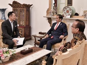 Jokowi Tepis Bahas Pilpres Saat Bertemu AHY di Istana
