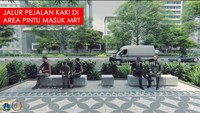 Titik-titik warga untuk duduk di trotoar akan disediakan.