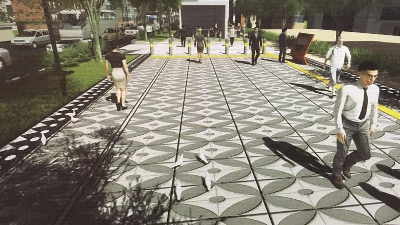 Bermotif Batik, Trotoar Sudirman-Thamrin Bakal Punya Panggung Budaya Bermotif Batik, Trotoar Sudirman-Thamrin Bakal Punya Panggung Budaya