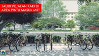 Akan disediakan parkiran sepeda yang dapat dipakai warga. Jalur sepeda juga akan disediakan di atas trotoar ini.