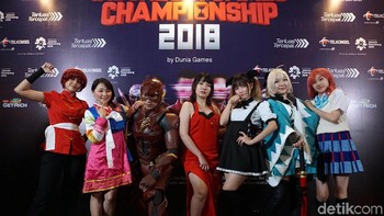 Sementara jenis game yang dikompetisikan pada kategori Mobile Games adalah Vainglory, Mobile Legends, AOV, dan LINE Lets Get Rich. (Foto: Rachman Haryanto)