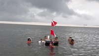 Saat jenuh, Kopda Budi lalu berzikir di tengah laut (Foto: Dok. Istimewa)