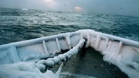 Ada dua musim memancing kepiting di Bering Sea. Berupa kepiting raja dan kepiting Opilio. Lokasi Bering Sea sendiri ada diantara timur Rusia dan Alaska. Lautan ini dikenal berbahaya karena badainya tak pernah surut. Foto: Corey Arnold