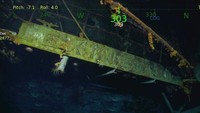 Inilah papan nama USS Lexington yang penemuannya dipimpin oleh Paul Allen. Foto: Supplied: Paul Allen