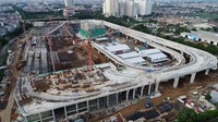 Depo akan dilengkapi dengan 3 jalur parkir kereta dan juga tempat pencucian kereta. Pool/Wijaya Karya.