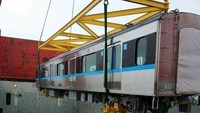 Kereta dijadwalkan sampai di Jakarta akhir Maret nanti dan langsung akan dikirim ke Depo Lebak Bulus. Pool/MRT Jakarta.