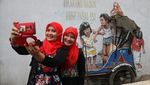 Before-After Becak di Mural Medan Karya Pelukis Dunia yang Kini Hilang