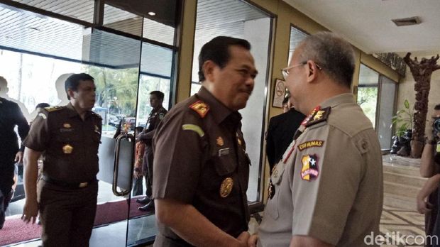 Jaksa Agung M Prasetyo di lokasi Rakernis Bareskrim, Selasa (6/3/2018)