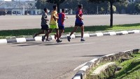 Kopda Budi rutin lari pagi dan sore. (Foto: Dok. Istimewa)