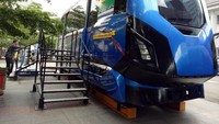 Ini adalah penampakan metro kapsul di Kota Bandung yang nantinya akan melintas di atas jalur melayang sepanjang 8,3 km. Rachman Haryanto/detikcom.