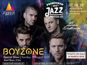 Bersama Boyzone, Prambanan Bakal Alunkan Lagi Jazz Tahun Ini
