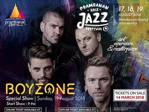 Bersama Boyzone, Prambanan Bakal Alunkan Lagi Jazz Tahun Ini