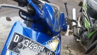 Ini motor yang dikendarai Risa. Kondisi Risa mengalami luka-luka. Foto: dok. Polrestabes Bandung