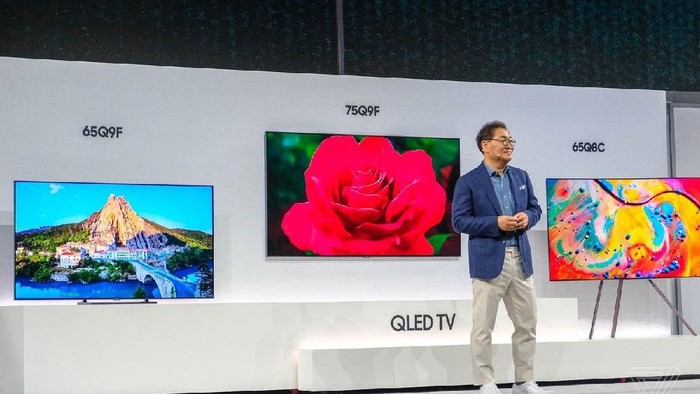 Peluncuran televisi baru Samsung. Foto: The Verge Peluncuran televisi baru Samsung. Foto: The Verge