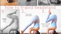 Perhatikan posisi tangan dan tolakan yang benar ketika melakukan tripod handstand. Instagram @martina__rando 
