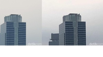 Saat di-zoom maksimal (10X), mana yang lebih baik, kiri atau kanan? Foto: Adi Fida Rahman/detikINET