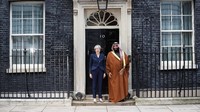 Pertemuan antara May dengan Mohammed bin Salman. 