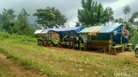 Di sekitar hutan pinus ini, memang ada pedagang makanan yang bisa traveler beli. Tapi bawa bekal sendiri juga tidak dilarang kok. Asal tidak nyampah ya! (Dadang/detikTravel)