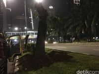 Pohon di Sudirman-Thamrin Mulai Dipindah Sejak Minggu Lalu