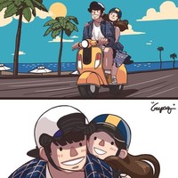 Cinta adalah bersenang-senang bersama tanpa melihat materi. Kemanapun dan kapanpun asalkan berdua. Foto: Dok. Instagram gyung_studio