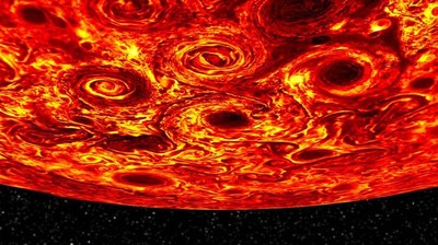 Foto Planet Jupiter Diwarnai Badai Berdiameter Ribuan KM