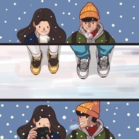 Saat jatuh cinta kita akan dengan mudahnya tertawa bersama. Entah menertawakan kekonyolan satu sama lain atau hal-hal kecil dalam hidup ini. Seperti yang diilustrasikan dengan pas oleh ilustrator Korea Gyung ini. Foto: Dok. Instagram gyung_studio