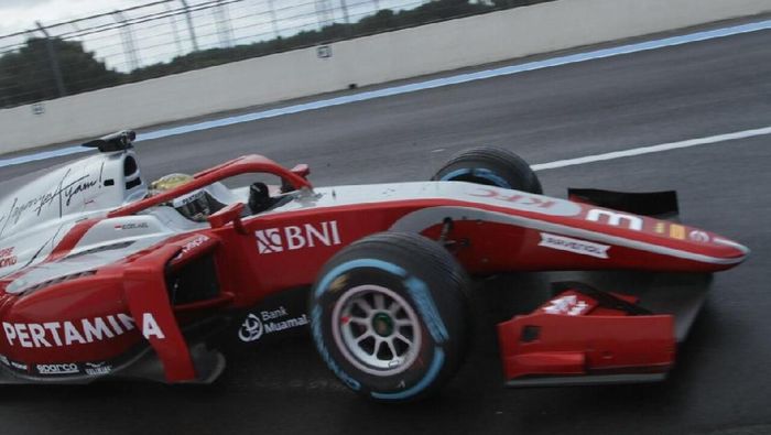 Sean Gelael di tes pramusim F2 Prancis (dok.Sean Gelael) Sean Gelael di tes pramusim F2 Prancis (dok.Sean Gelael)