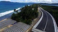 Total panjang Jembatan Holtekamp dengan Jembatan Pendekat ini ialah 795 meter. Pool/PT Pembangunan Perumahan (PTPP).