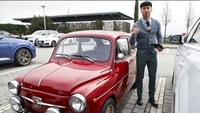 Fiat 600 merupakan mobil yang dibuat oleh pabrikan asal Italia Fiat pada tahun 1955 hingga 1969. Hanya memiliki panjang 3,22 meter, Fiat 600 merupakan mobil pertama Fiat yang meletakkan mesin di bagian belakang mobil. Foto: Instagram Sergio Ramos