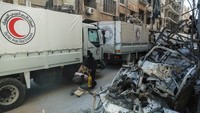 Sejauh ini nyaris 950 warga sipil tewas dalam gempuran rezim Suriah di Ghouta Timur. Beberapa waktu lalu, Sekjen PBB Antonio Guterres menyebut situasi Ghouta Timur seperti neraka di bumi. Foto: AFP PHOTO/Hamza AL-AJWEH
